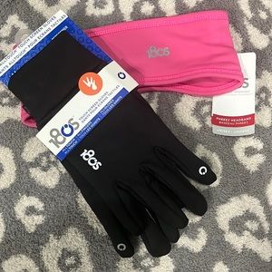 180s NWT Running Set Headband and Gloves